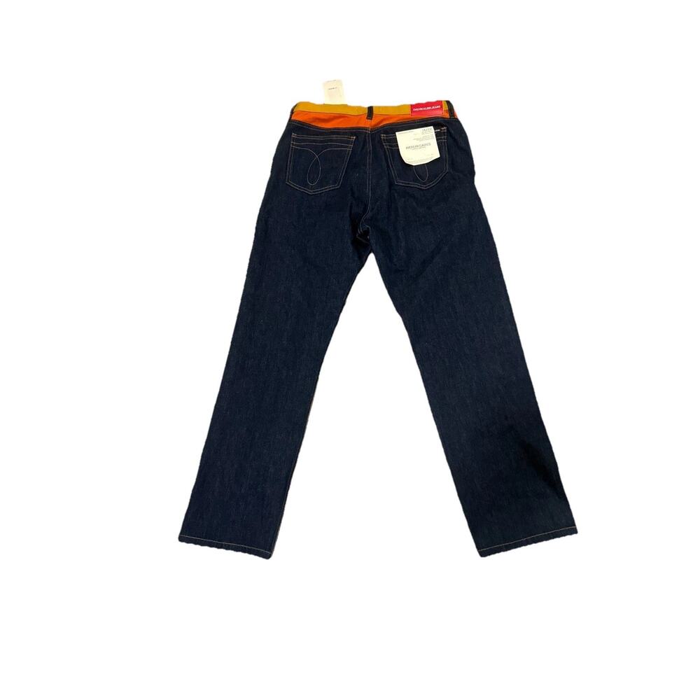 Calvin Klein Jeans Womens Size 32x30 Purple Blue Denim Straight Leg High Rise - Picture 6 of 9